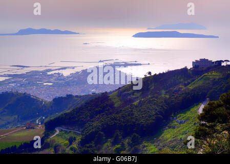 Trapani, die Ägadischen Inseln, Sizilien, Italien Stockfoto