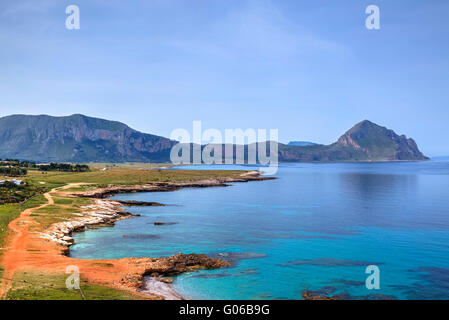 Monte Cofano, Tarpani, Erice, Sizilien, Italien Stockfoto