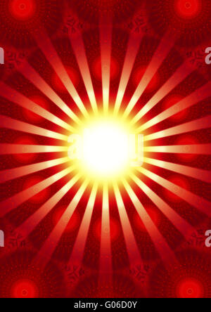 Lichtblicke - Sonne - rot Stockfoto