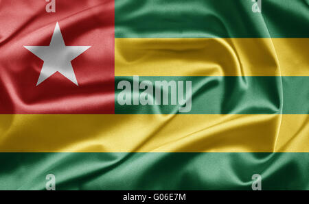 Flagge von Togo Stockfoto