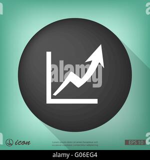 Piktogramm des Graphen. Vektorgrafik für Design-Konzept. EPS-10 Stock Vektor