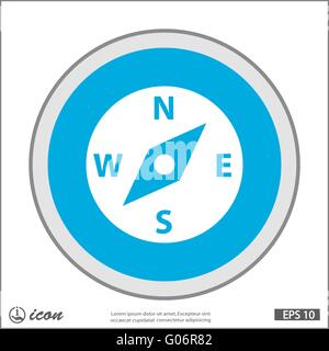 Piktogramm des Kompasses. Vektorgrafik für Design-Konzept. EPS-10 Stock Vektor