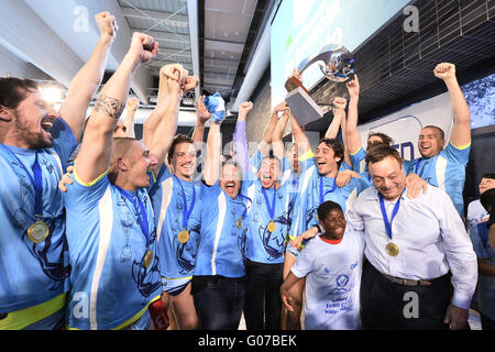 Brescia, ITA. 30. April 2016. EIN Brescia 1. Platz bei der LEN-Euro-Cup-Finale Match zwischen AN Brescia und Sintez Kazan Credit: Richard Morgano/Alamy Live News Stockfoto