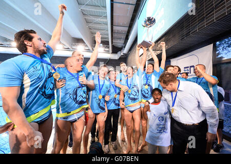 Brescia, ITA. 30. April 2016. EIN Brescia 1. Platz bei der LEN-Euro-Cup-Finale Match zwischen AN Brescia und Sintez Kazan Credit: Richard Morgano/Alamy Live News Stockfoto