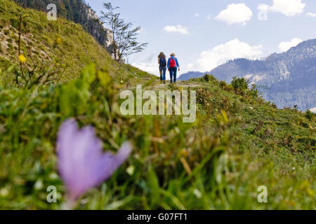 Leichte Wanderung in den Hengstpass, Uper Österreich Stockfoto