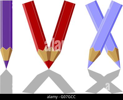 Stift set Farbe 07 Stockfoto