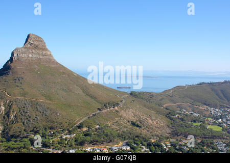 Bild des Löwen Kopf vom Tafelberg Stockfoto