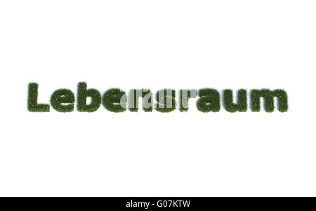 Lebensraum: Serie Schriftarten aus realistischen Grass Sprache G (Lebensraum) Stockfoto