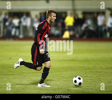 Ungarische Liga Team vs. AC Milan Football-Spiel Stockfoto