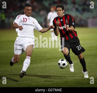 Ungarische Liga Team vs. AC Milan Football-Spiel Stockfoto