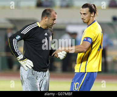 Ungarn vs. Schweden (2:1) Football-Spiel Stockfoto