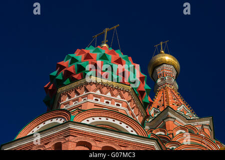 Kuppeln von den Wassili die gesegnete Kathedrale, Moskau, Russland Stockfoto