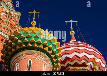 Kuppeln von den Wassili die gesegnete Kathedrale, Moskau, Russland Stockfoto