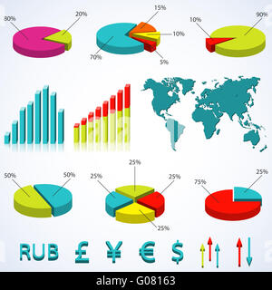 Elemente von Infografiken Stockfoto