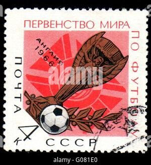 Sowjetische Briefmarke Baujahr 1966 Stockfoto