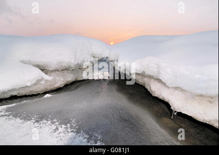 Sonnenuntergang an der Ostsee Stockfoto