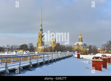 Peter und Paul-Festung in St. Petersburg auf der Haseninsel. Stockfoto