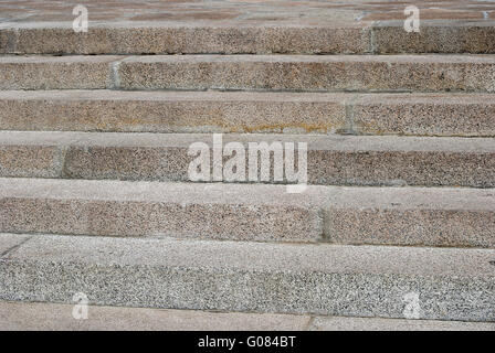 Granit Steintreppen Closeup in sonniger Tag als backg Stockfoto
