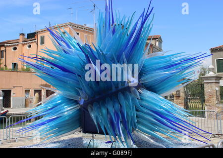 Glasskulptur auf Murano Stockfoto