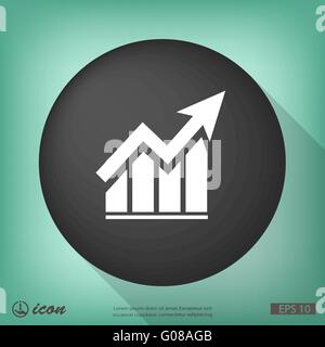 Piktogramm des Graphen. Vektorgrafik für Design-Konzept. EPS-10 Stock Vektor