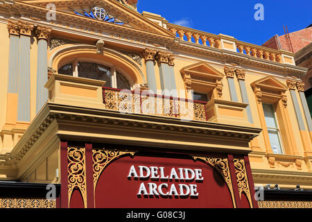 Adelaide Arcade, Rundle Mall, Adelaide, South Australia, Australien Stockfoto