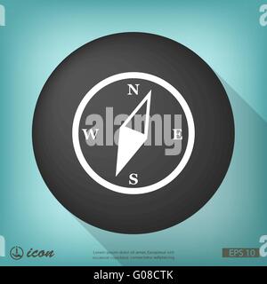 Piktogramm des Kompasses. Vektorgrafik für Design-Konzept. EPS-10 Stock Vektor