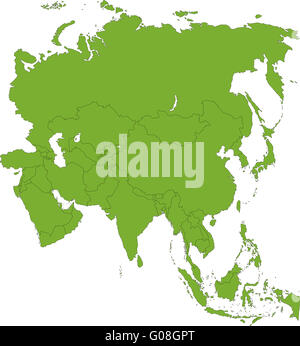Asien Karte Stockfoto