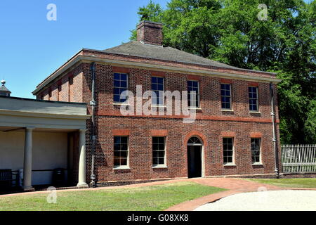 New Bern, North Carolina georgischen Ziegel Ställe Flügel im historischen 1770 Tryon Palace Stockfoto