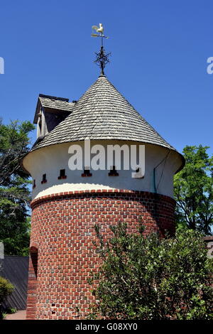 New Bern, North Carolina: der große, kreisförmige Taubenschlag in den Gärten im Jahr 1770 Tryon Palace Stockfoto