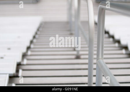 Tribüne in einem Stadion oder in der Schule für die Fans. Stockfoto