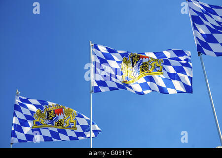 Bayerische Fahnen Stockfoto