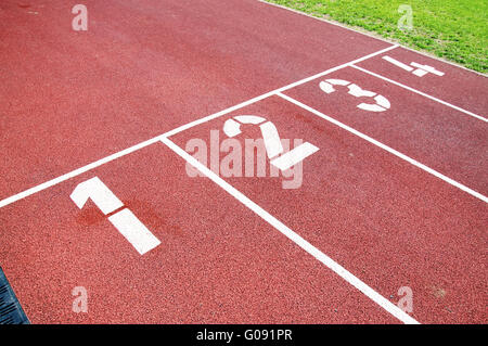 Rennstrecke für den Betrieb Stockfoto