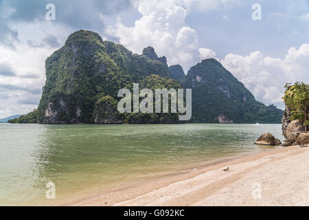 Strand von James Bond Island, Andamanensee, Thailand Stockfoto