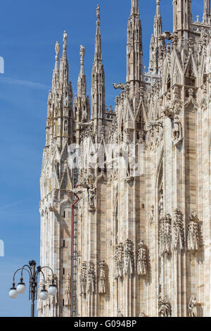 Architektur-Details der Mailänder Dom oder Il Duomo in Mailand, Italien Stockfoto
