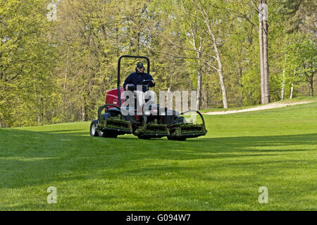 Fairway Mähen Stockfoto