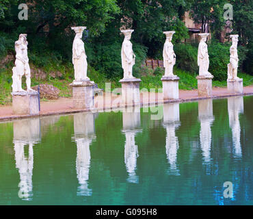 Villa Adriana - Ruinen von einer Imperial Adrian Land Stockfoto