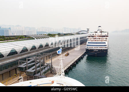 Top Dachgärten am Kai Tak cruise terminal in Hong Kong Stockfoto