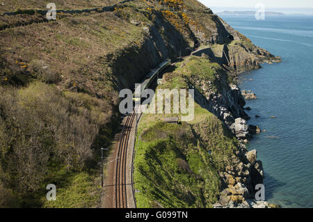 Cliffwalking zwischen Bray und Greystone, Irland Stockfoto