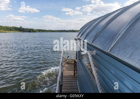 Ein Schwimmer auf der Havel in den neuen Bundesländern Stockfoto