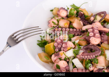 Oktopus-Salat. Stockfoto