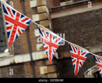 Eine patriotische Bild des britischen Bunting auf ein nationales Ereignis Stockfoto