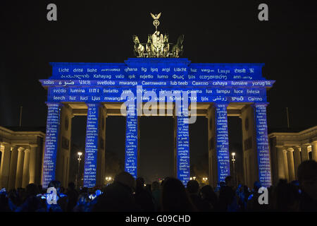 Offizielle Schreiben des Festival des Lichts. Stockfoto