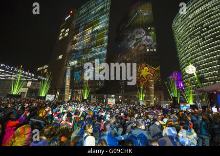 Offizielle Schreiben des Festival des Lichts. Stockfoto