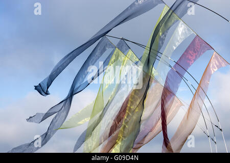 Seide Flaggen auf die Kitefestival in Lünen, Deutschland Stockfoto