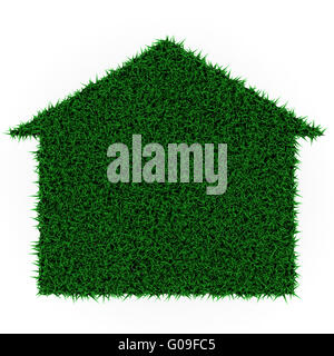 Eco-Grass-Haus Stockfoto