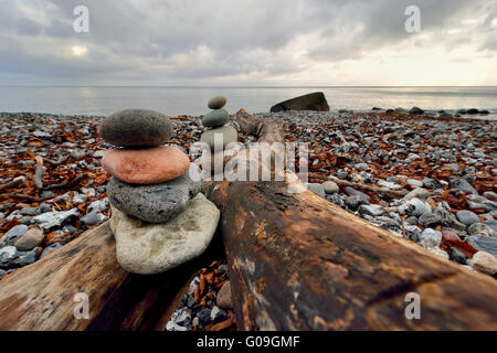 Stein am Strand Stockfoto