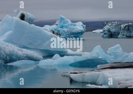 Gletscher-See Jokullsarlon, Island Stockfoto