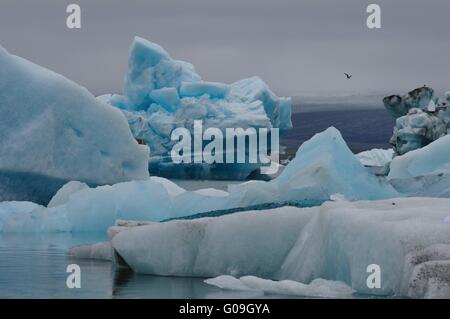 Gletscher-See Jokullsarlon, Island Stockfoto