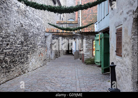Mittelalterliche Gasse in der Altstadt Stockfoto
