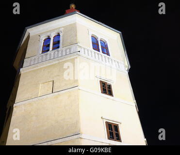 Schlossberg in Graz Stadt Österreichs in der Nacht Stockfoto
